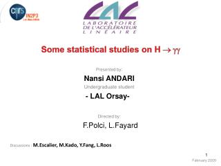 Some statistical studies on H  