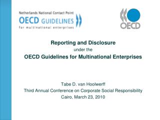 Reporting and Disclosure under the OECD Guidelines for Multinational Enterprises