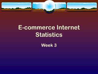 E-commerce Internet Statistics