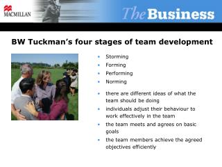 BW Tuckman’s four stages of team development