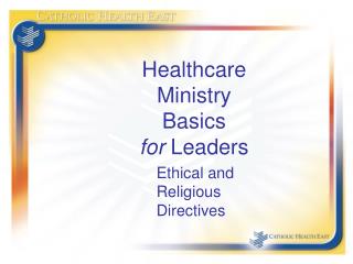 Healthcare Ministry Basics for Leaders