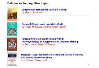 References for cognitive traps