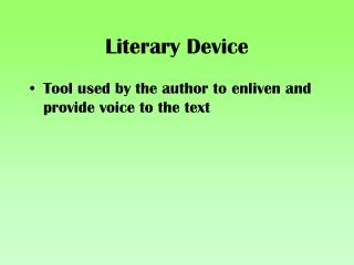 Literary Device