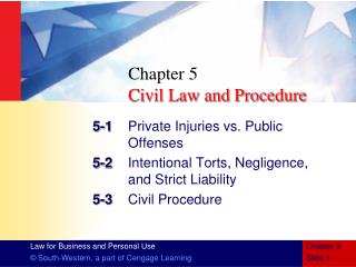 Chapter 5 Civil Law and Procedure