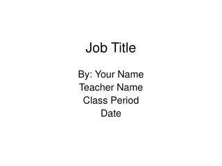 Job Title