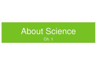 About Science