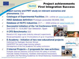 Project achievements First Integration Success