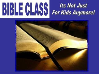 BIBLE CLASS