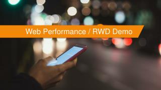 Web Performance / RWD Demo