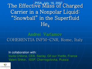 The Effective Mass of Charged Carrier in a Nonpolar Liquid: “Snowball” in the Superfluid He 4
