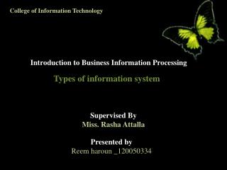 Types of information system