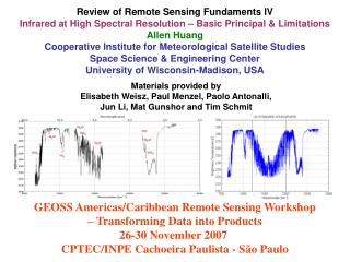 GEOSS Americas/Caribbean Remote Sensing Workshop – Transforming Data into Products
