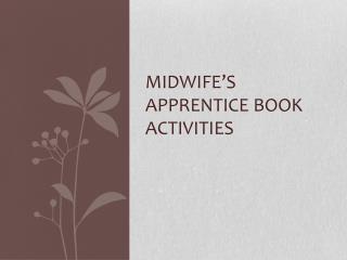 Midwife’s Apprentice Book Activities
