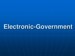 Electronic-Government