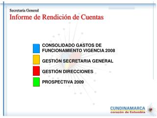 Secretaría General Informe de Rendición de Cuentas