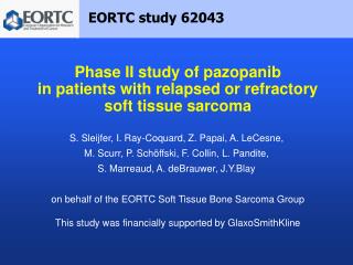 Phase II study of pazopanib in patients with relapsed or refractory soft tissue sarcoma