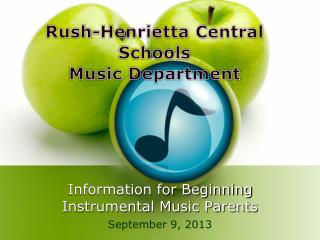Information for Beginning Instrumental Music Parents