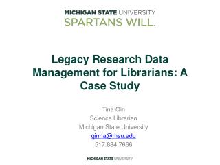 Legacy Research Data Management for Librarians: A Case Study