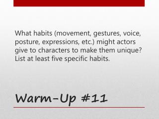 Warm-Up #11