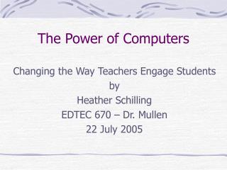 The Power of Computers