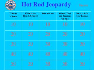 Hot Rod Jeopardy