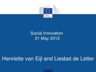 Social Innovation 21 May 2012