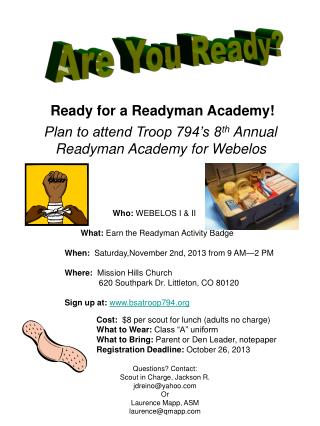 Ready for a Readyman Academy!