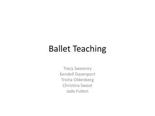 Ballet Teaching