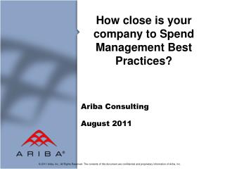 Ariba Consulting August 2011