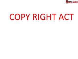 COPY RIGHT ACT