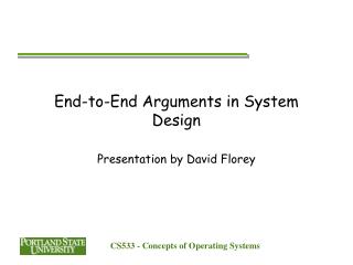 End-to-End Arguments in System Design