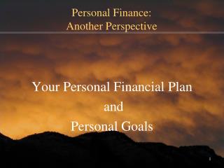 Personal Finance: Another Perspective