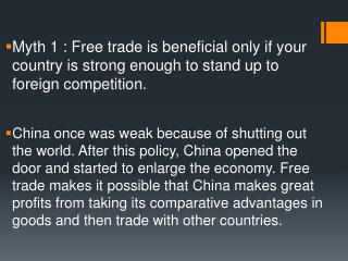 Myth 2: Foreign competition is unfair and hurts other countries when it is based on low wages.