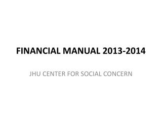 FINANCIAL MANUAL 2013-2014