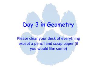 Day 3 in Geometry