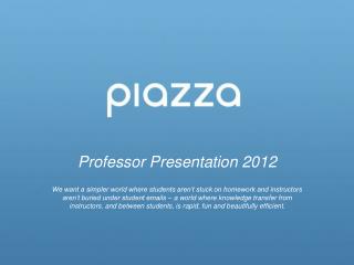 Professor Presentation 2012