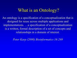 What is an Ontology?