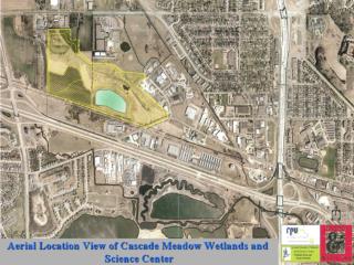 Aerial Map of Cascade Meadow Wetlands and Data Collecting Sites