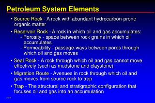 Petroleum System Elements