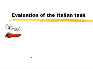 Evaluation of the Italian task