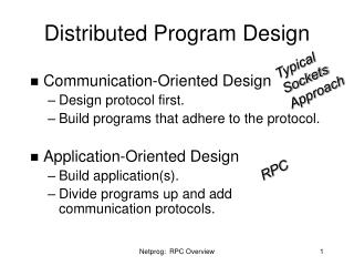 Distributed Program Design