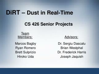DiRT – Dust in Real-Time