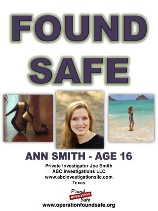 ANN SMITH - AGE 16