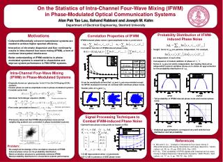 On the Statistics of Intra-Channel Four-Wave Mixing (IFWM)
