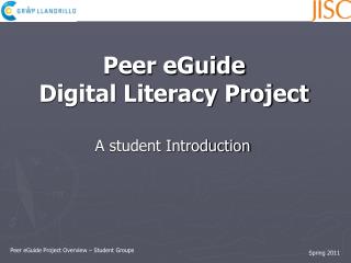 Peer eGuide Project Overview – Student Groups