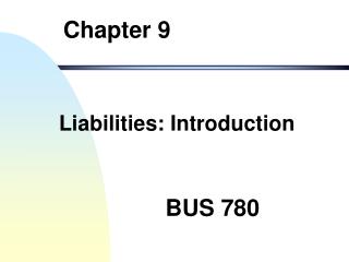 Liabilities: Introduction