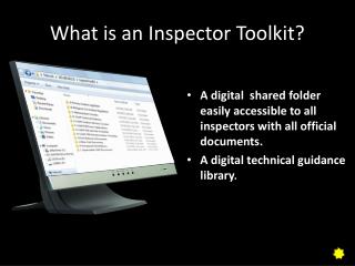 What is an Inspector Toolkit?