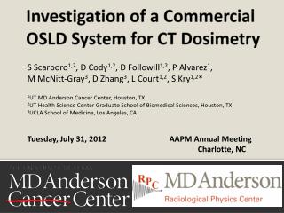 Investigation of a Commercial OSLD System for CT Dosimetry