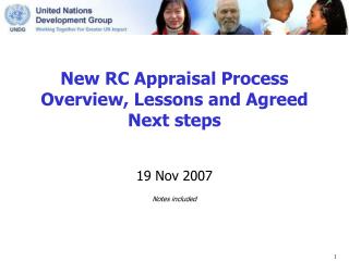 New RC Appraisal Process Overview, Lessons and Agreed Next steps