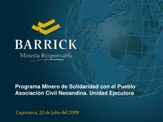 Programa Minero de Solidaridad con el Pueblo Asociación Civil Neoandina. Unidad Ejecutora